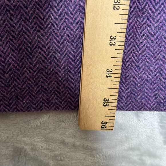 Michael Kors Made In Italy Dress Womens 6 Purple Violet Wool Herringbone Jumper - Picture 14 of 14